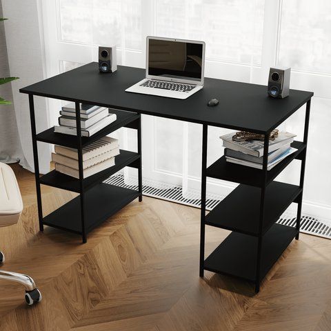 Комп'ютерний стіл, письмовий стіл на 6 поличок з ДСП F-21BL 1400x600AL фото