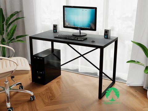 Комп'ютерний стіл лофтовий, офісний стіл з ДСП F-23BL 1400x600AN фото
